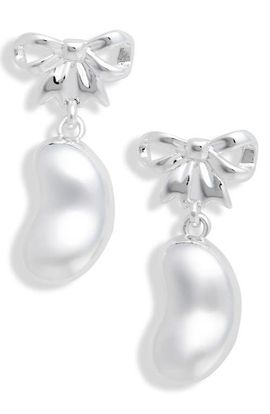 Sandy Liang Sandy Liang Bow Fava Drop Earrings