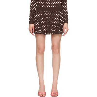 Sandy Liang Sandy Liang Brown Ermine Miniskirt