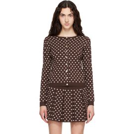 Sandy Liang Sandy Liang Brown Fable Cardigan
