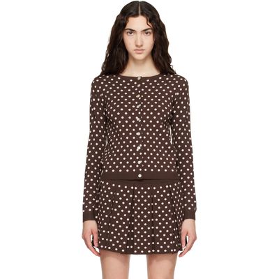 Sandy Liang Sandy Liang Brown Fable Cardigan