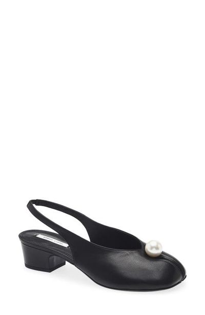 Sandy Liang Sandy Liang Faux Pearl Slingback Tabi Pump