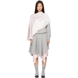 Sandy Liang Sandy Liang Gray & Pink Tulsa Midi Dress