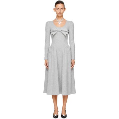 Sandy Liang Sandy Liang Gray Brussels Maxi Dress