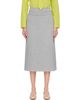 Sandy Liang Sandy Liang Gray Shiba Midi Skirt - 1