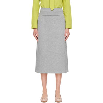 Sandy Liang Sandy Liang Gray Shiba Midi Skirt