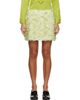 Sandy Liang Sandy Liang Green & Off-White Juicebox Miniskirt - 1