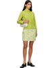 Sandy Liang Sandy Liang Green & Off-White Juicebox Miniskirt - 4