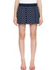 Sandy Liang Sandy Liang Navy Ermine Miniskirt - 1