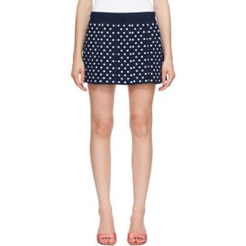 Sandy Liang Sandy Liang Navy Ermine Miniskirt