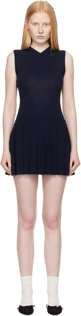 Sandy Liang Sandy Liang Navy Millie Minidress