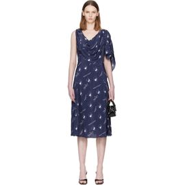 Sandy Liang Sandy Liang Navy Sonata Midi Dress
