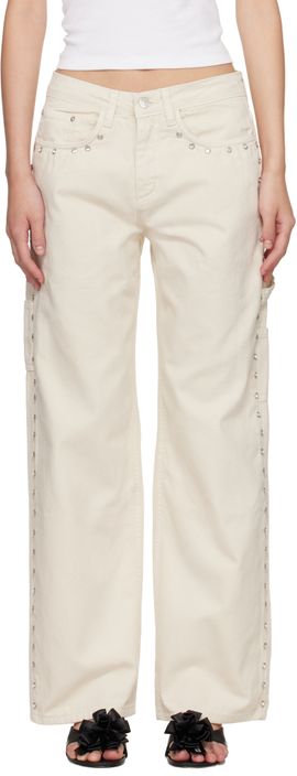Sandy Liang Sandy Liang Off-White Dixie Cargo Pants