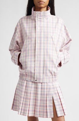 Sandy Liang Sandy Liang Papas Plaid Windbreaker Jacket