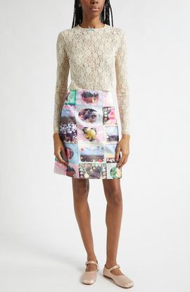 Sandy Liang Sandy Liang Scoby Long Sleeve Lace Top