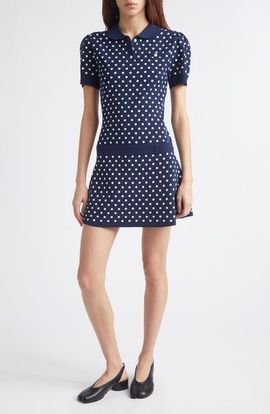 Sandy Liang Sandy Liang Tumi Polka Dot Polo Sweater Dress