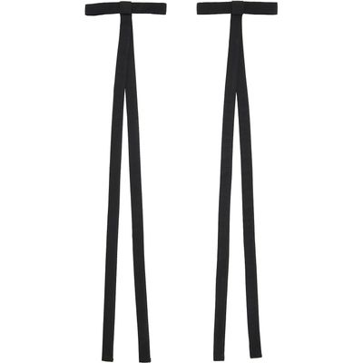 Sandy Liang Sandy Liang Two-Pack Black Recital Bows Hair Clips