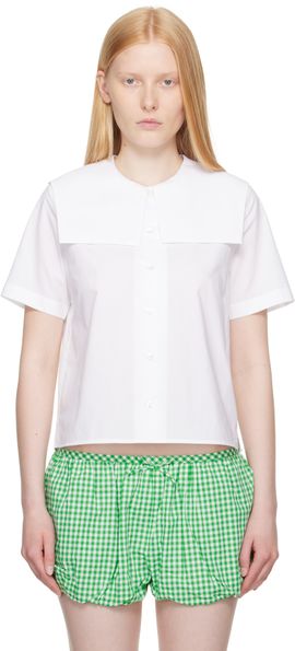 Sandy Liang Sandy Liang White Drew Shirt