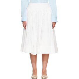 Sandy Liang Sandy Liang White Murano Midi Skirt
