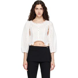 Sandy Liang Sandy Liang White Palisade Blouse