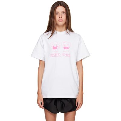 Sandy Liang Sandy Liang White Peanut Boxy T-shirt