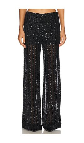 SANS FAFF SANS FAFF Striped Sequin Trousers