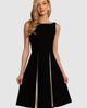 Santinni Santinni Poise Pleated Silk Taffeta Wool Dress - 1