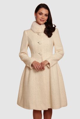Santinni Santinni Starlet Wool Tweed Dress Coat