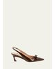 Santoni 55mm Adri Patent Leather Bow Pumps - 1