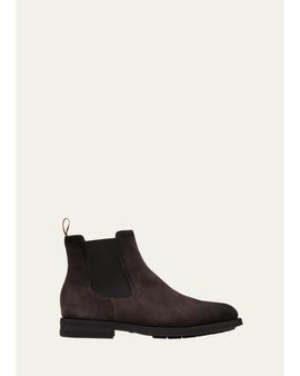 Santoni Men's Enver Suede Chelsea Boots
