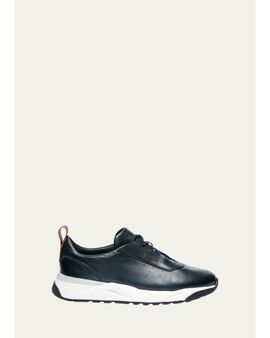 Santoni Men's Innova Velatura Leather Sneakers