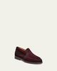 Santoni Men's Malibu Suede Apron-Toe Loafers - 2