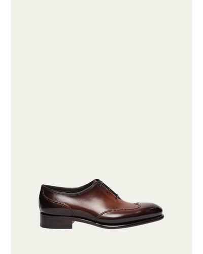 Santoni Men's People Wingtip Leather Oxfords