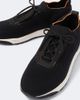 Santoni Santoni Leather-trimmed knitted sneakers - 3
