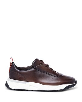 Santoni Santoni Men's Wide Fit Leather Sneakers