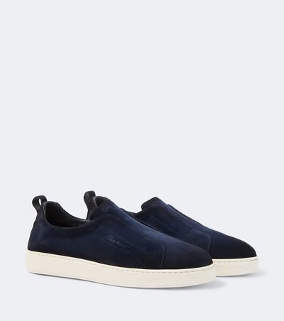 Santoni Santoni Suede slip-on sneakers