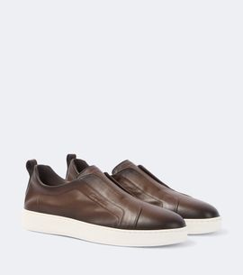 Santoni Santoni Victory leather slip-on sneakers