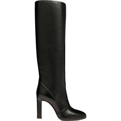 Santoni Santoni Women's black leather high-heel boot 