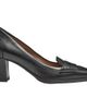 Santoni Santoni Women's black leather mid-heel pump  - 1