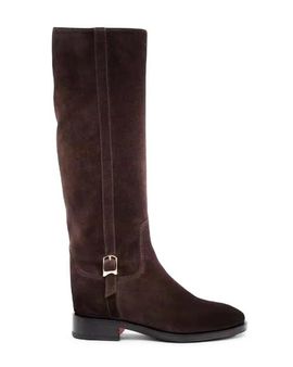 Santoni Santoni Women's dark brown suede boot 