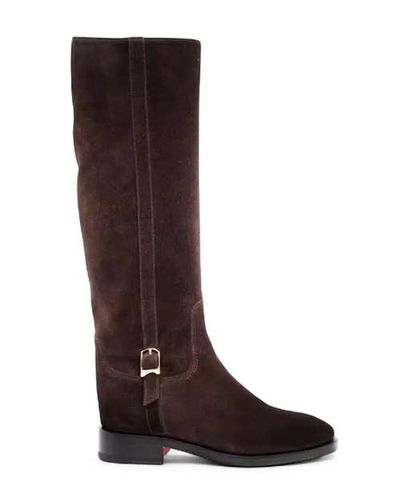 Santoni Santoni Women's dark brown suede boot 