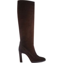 Santoni Santoni Women's dark brown suede high-heel boot 