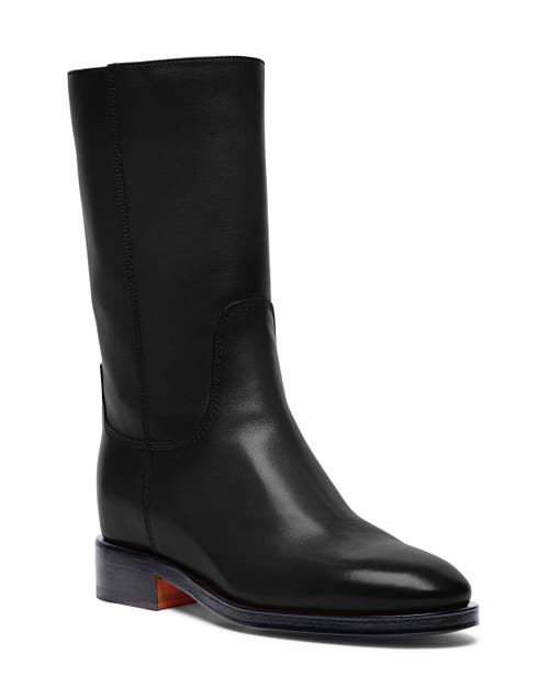 Santoni Santoni Women's Fleeces Black Leather Boot 