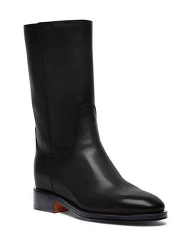 Santoni Santoni Women's Fleeces Black Leather Boot 