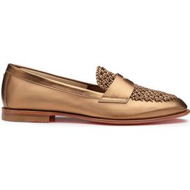 Santoni Santoni Women's Laminated Leather Penny Loafer