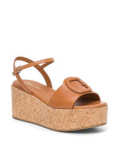 Santoni Santoni Women's Leather Wedge Sandals
