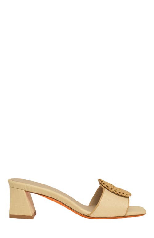 Santoni Santoni Women's raffia mid-heel sandal