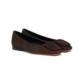 Santoni Santoni Women's suede ballet flat