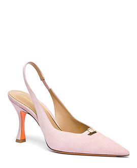 Santoni Santoni Women's Suede High-Heel Slingback
