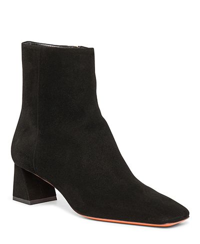 Santoni Santoni Women's Suede Mid-Heel Ankle Boot