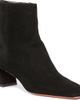 Santoni Santoni Women's Suede Mid-Heel Ankle Boot with Sculpted Block Heel - 1